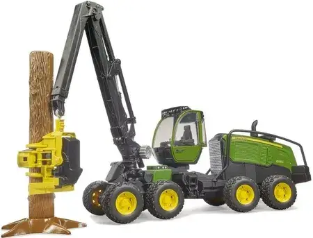 Іграшка Bruder 02135 Zabawka Harwester John Deere 1270G z pniem, фото 6