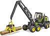 Іграшка Bruder 02135 Zabawka Harwester John Deere 1270G z pniem, фото 8