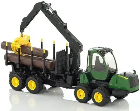Іграшка Bruder 02133 Forwarder John Deere 1210E z chwytakiem i 4 pniami, фото 6