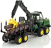 Іграшка Bruder 02133 Forwarder John Deere 1210E z chwytakiem i 4 pniami, фото 7