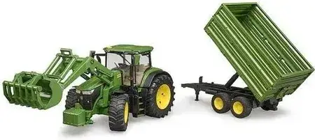 Іграшка Bruder 03155 Traktor John Deere + Ładowacz + Przyczepa, фото 1