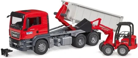 Іграшка Bruder Man Tgs Z Kontenerem Rolkowym I Minikoparką Schäffer Br-03767