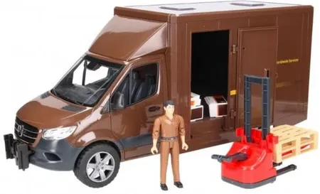 Іграшка Bruder Pojazd Mercedes-Benz Sprinter Ups Z Kierowcą I Akcesoriami