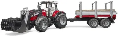 Іграшка Bruder 02046 Traktor Massey Ferguson 7480 z przyczepą, фото 1