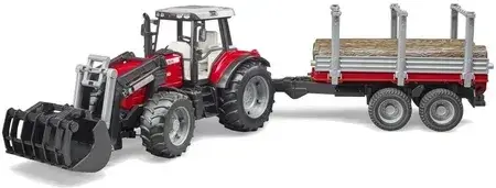 Іграшка Bruder 02046 Traktor Massey Ferguson 7480 z przyczepą, фото 4