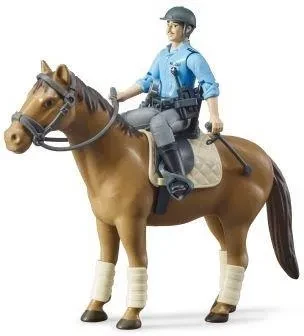 Іграшка Bruder 62507 Figurka Policjanta Z Koniem