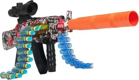 Іграшка Ciuciubabka Pistolet Zmasowany Atak Na Akumulator Magazynek Strzałki Piankowe Okulary, фото 5