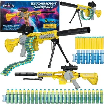 Іграшка Ciuciubabka Pistolet Szturmowy Nacieracz Na Akumulator Magazynek Strzałki Piankowe