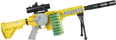 Іграшка Ciuciubabka Pistolet Szturmowy Nacieracz Na Akumulator Magazynek Strzałki Piankowe, фото 4