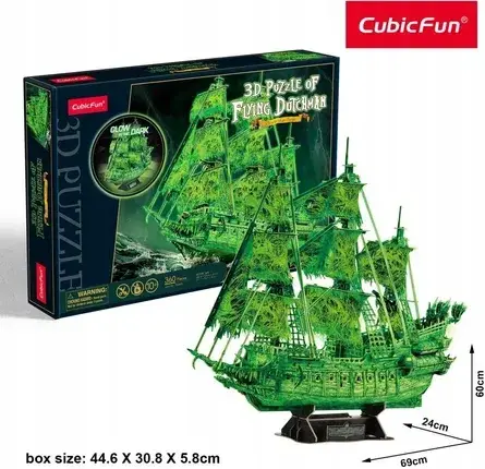 Пазл Cubic Fun 3D Latający Holender T4041H 360 el., фото 3