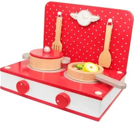 Іграшка Classic World Drewniana Kuchnia 2w1 Grill + Kuchenka dla Dzieci 22el., фото 1