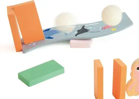 Іграшка доміно Classic World Drewniane Domino Tor Logiczny Przeszkód Układanka Montessori 100 El., фото 4