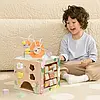 Іграшка інтерактивний куб Classic World Drewniana Kostka Edukacyjna Sensoryczna 5W1, фото 7