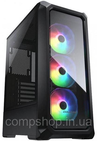Корпус Midi-Tower без БЖ  Cougar Archon 2 RGB Black  (панель з шліфованого алюмінію, RGB підсвічування,, фото 1