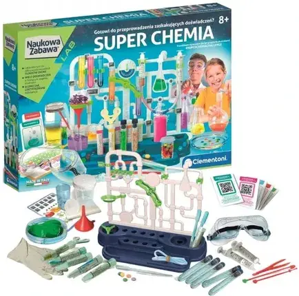 Іграшка розвиваюча CLEMENTONI NAUKOWA ZABAWA SUPER CHEMIA 8+, фото 1