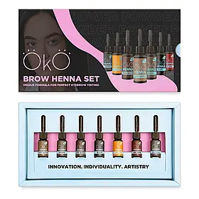 Набір хни для брів Oko Power Powder, 7*5 грам