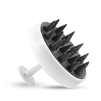 Масажна щітка для миття голови бежево-чорна