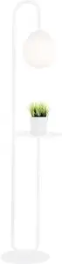 Світлодіодна лампа Emibig Stojąca Podłogowa Ze Stolikiem 1Xe14 10W Bari Biała 1236/Lp2