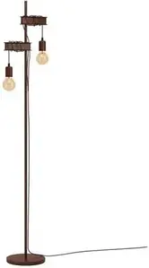 Світлодіодна лампа Eglo podłogowa Townshend 4 2xE27 Black/brązowa 169cm 43526