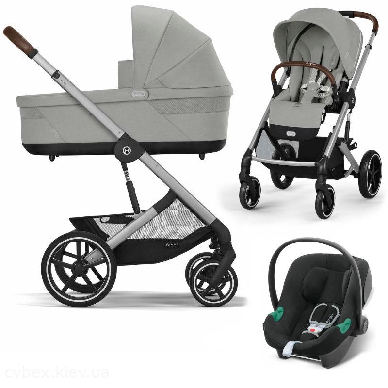 Коляска Cybex Balios S Lux 3 в 1  Stone Grey/ Автокрісло Aton B2 i-Size