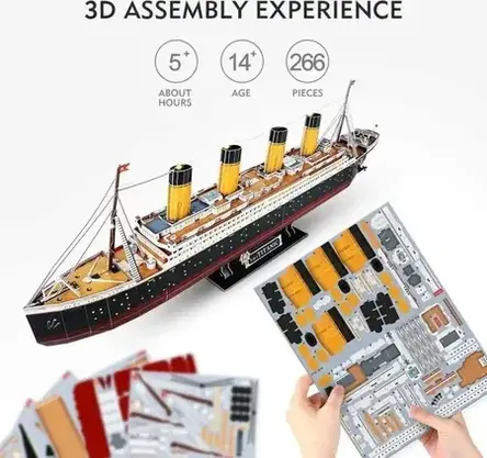 Пазл Dante Puzzle 3D Led Titanic 266El., фото 6