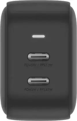 Зарядний пристрій Energea Ład Siec 2Xusb C Pd Pps 45W 2C Black Black Us Eu Travelite Gan45, фото 3