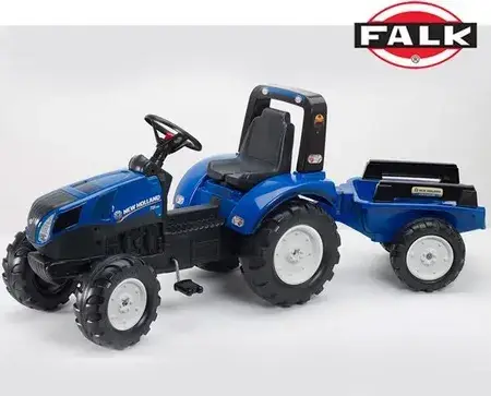 Іграшка Falk New Holland Koparka Traktor Na Pedały T8 Z Łyżką I Przyczepą Wywrotką (3090), фото 1