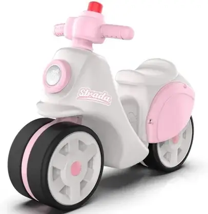 Візок дитячий Falk Jeździk Scooter Strada Retro Dla Dziewczynki Ciche Opony Od 1 Roku, фото 3