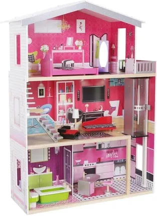 Іграшка Ecotoys Drewniany Domek Dla Lalek Malibu (4118)