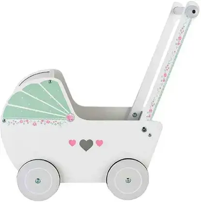 Іграшка Ecotoys Drewniany Wózek Dla Lalek Pchacz Chodzik, фото 5
