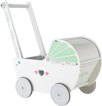 Іграшка Ecotoys Drewniany Wózek Dla Lalek Pchacz Chodzik, фото 6