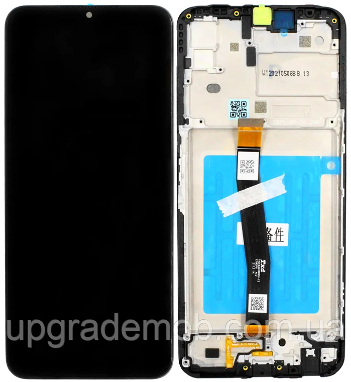 Дисплей модуль тачскрин Samsung A226 Galaxy A22 5G чорний оригінал сервісне паковання з рамкою O658G40436-N1