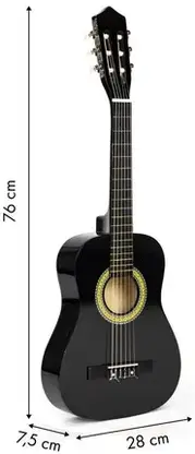 Іграшка Ecotoys Gitara Dla Dzieci Duża Drewniana 6 Strun, фото 3