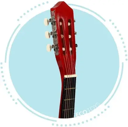 Іграшка Ecotoys Gitara Dla Dzieci Duża Klasyczna Drewniana 6 Strun, фото 3