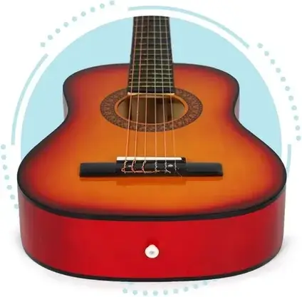 Іграшка Ecotoys Gitara Dla Dzieci Duża Klasyczna Drewniana 6 Strun, фото 4