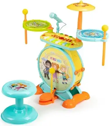 Іграшка Multistore Perkusja Organki 2W1 Mikrofon Karaoke Mp3 Led, фото 1