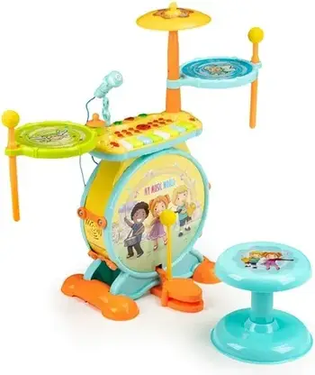 Іграшка Multistore Perkusja Organki 2W1 Mikrofon Karaoke Mp3 Led, фото 4