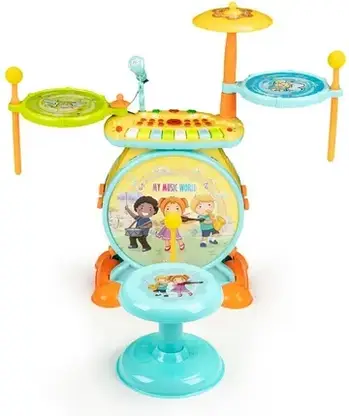 Іграшка Multistore Perkusja Organki 2W1 Mikrofon Karaoke Mp3 Led, фото 5
