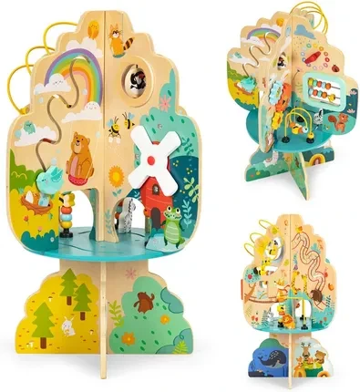 Іграшка Ecotoys Zabawka Edukacyjna Dla Dzieci Drewniane Drzewko Wpierające Rozwój +12M