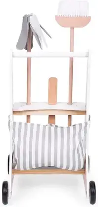 Набір Ecotoys Drewniany Do Sprzątania Wózek Beige, фото 3