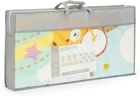 Розвиваючий килимок Ecotoys Mata Piankowa Edukacyjna Dwustronna Składana Duża Torba ECOEVA014, фото 6