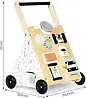 Ходунки дитячі Ecotoys Drewniany Chodzik Pchacz Wózek Edukacyjny Dla Dzieci TL01035, фото 7