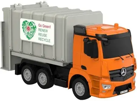 Іграшка Double Eagle Śmieciarka Zdalnie Sterowana Rc Na Pilota 1:26 Pomarańczowy Mercedes-Benz Antos E676-003, фото 3