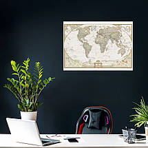 Картина на полотні "Географічна карта світу (англ), World Map", 75×106см, фото 5