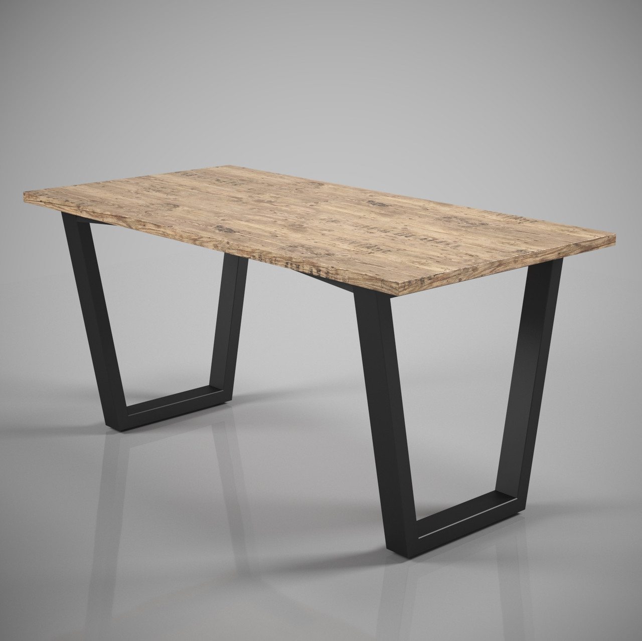 Обідній сучасний стіл на двох металевих опорах у стилі Loft для кафе та пабів Гент Тенеро, фото 1