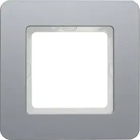 Рамка універсальна Hager Ramka 1-Pojedyncza Q.7 Aluminium 10116074