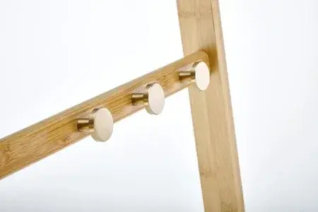 Вішалка Dekoracje Irys Wieszak drewniany z rattanową półką w kolorze naturalnym 168cm, фото 3