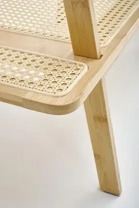 Вішалка Dekoracje Irys Wieszak drewniany z rattanową półką w kolorze naturalnym 168cm, фото 4