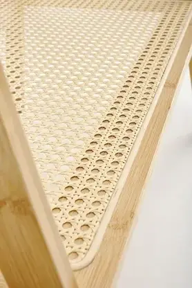 Вішалка Dekoracje Irys Wieszak drewniany z rattanową półką w kolorze naturalnym 168cm, фото 5