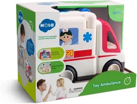 Іграшка AUTO POJAZD SAMOCHÓD KARETKA AMBULANS ŚWIATŁO DŹWIĘK, фото 1